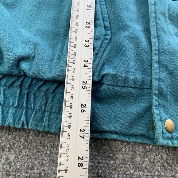 Vintage Context Bomber Jacket Coat Aqua Blue Leather Collar Mens Size XLT Tall - Picture 12 of 16